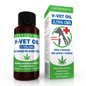 V-VET OIL 2,75% CBD - Olej z konopi dla psów i kotów