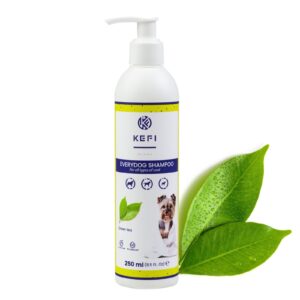 Szampon dla psa KEFI ANIMALS Everydog Shampoo działa nawilżająco na skórę i sierść, głęboko oczyszcza,nie niszczy włosów i łatwo się spłukuje