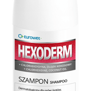 EUROWET Hexoderm - dermatologiczny szampon dla psów i kotów 200ml. Hexoderm jest dermokosmetykiem weterynaryjnym,regulującym mikroflorę skóry