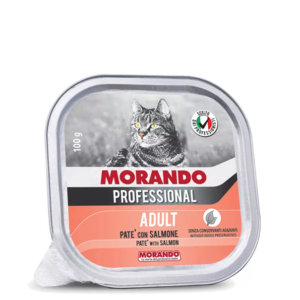 Pasztet z łososiem dla kota - Morando. Idealnie zbalansowana, lekko strawna mokra karma dla kotów. Sprawdź najlepszą cenę w zooplo