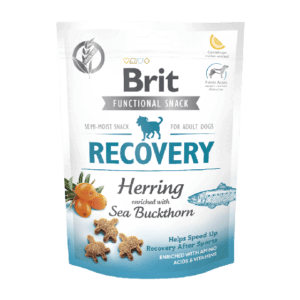 BRIT CARE Dog Functional Snack Recovery Herring & Sea Buckthorn to półmiękki przysmak, zdrowy i smaczny dodatek codziennej diety Twojego psa